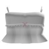 pretty white pink doll shirt w bow n ruffles