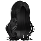 Princess Curly Sidepart (Black)
