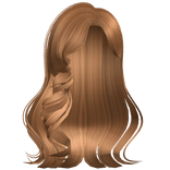 Princess Curly Sidepart (Caramel)