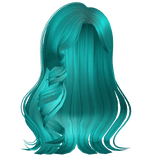 Princess Curly Sidepart (Mermaid Aqua)