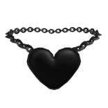 Princess Metal and Black Heart Necklace 3.0