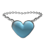 Princess Silver and Blue Heart Necklace 3.0