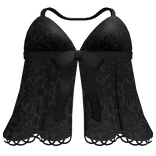 🤍 protagonist lace babydoll dress black