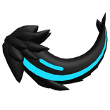 Protogen Tail Blue [ Shiny - Black ]