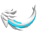 Protogen Tail Blue [ Shiny - White ]