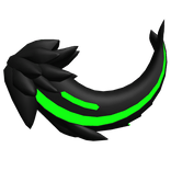 Protogen Tail Green [ Shiny - Black ]