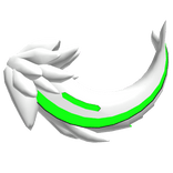 Protogen Tail Green [ Shiny - White ]
