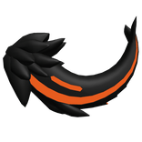 Protogen Tail Orange [ Shiny - Black ]
