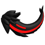 Protogen Tail Red [ Shiny - Black ]
