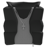 Puffer Vest Jacket w/ Cross & Tank Top