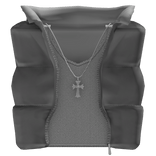 Puffer Vest Jacket w/ Cross & Tank Top