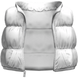 Puffer Vest White Alaska Jacket Cleezy Warm 1.0