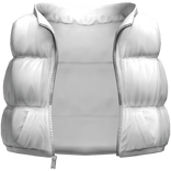 Puffer Vest White Alaska Jacket Cleezy Y2K 1.0