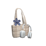 Puffy Tote Bag & Headphones