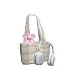 Puffy Tote Bag & Headphones