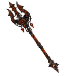 Pumpkin Trident Black Orange Halloween