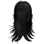 ♱ ┊ punk black windy emo hair