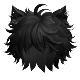 Punk Cat Ears Hairstyle(Black)