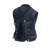 💜 Punk Cross Sleeveless Shirt_Navy 