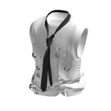 💜 Punk Cross Sleeveless Shirt_White