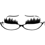 ♡ punk lashes w glasses