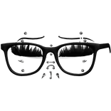 ♡ punk lashes w glasses + piercings