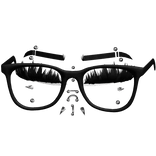 ♡ punk lashes w glasses + piercings