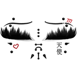 ♡ punk lashes w piercings + tattoos (white liner