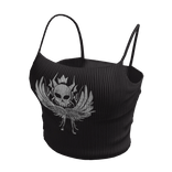 punk rock goth emo black camisole tank top