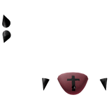 ☆ punk rock tongue with cross & piercings