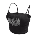 punk rocker emo black camisole tank top