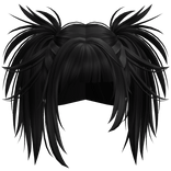 Punk Scene Pigtails (Black)