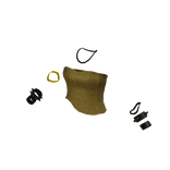 Punk Studded Gold Top With Bracelets