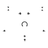 Punks Spiky Piercing Set