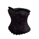 Floral Lace-Up Corset Top (Purple)