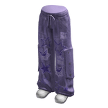 Star Baggy Cargos w/ Sneakers (Purple)