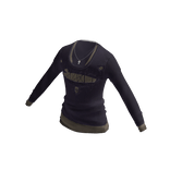 Ripped Ribbed Top w/ Necklace (Purple)