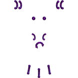 Purple All Round Face Emo Y2K Piercings