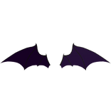 Purple and Black Bat Wings