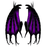 Purple & Black Dragon Wings - SLIM -Armored Scales