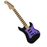 Purple & Black Electric Guitar 