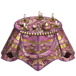 Purple & Gold Rococo Victorian Tea Table Top Skirt