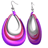 Purple & Pink 2000s Harajuku Ear Hoops Y2K