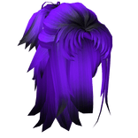 Purple Anime Long Hair w/ Bun
