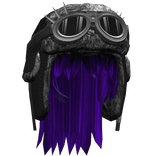 Purple Anime Long Hair w/ Goggles Ushanka