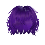 Purple Anime Short Wavy Hair