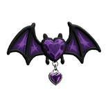 ♡ Purple Bat Hair Clip