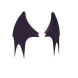 Purple bat wings