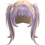 purple blonde jirai kei pastel goth messy pigtails