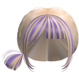 purple blonde jirai kei side bun braid pastel hair